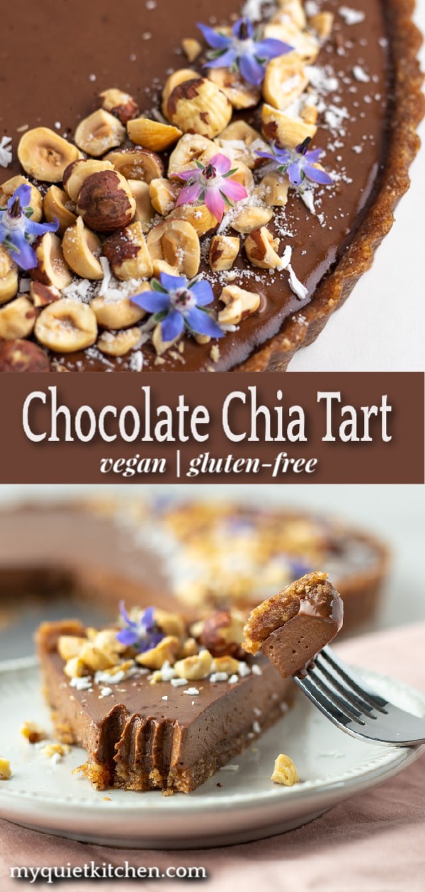 Vegan Chocolate Tart Pin for Pinterest