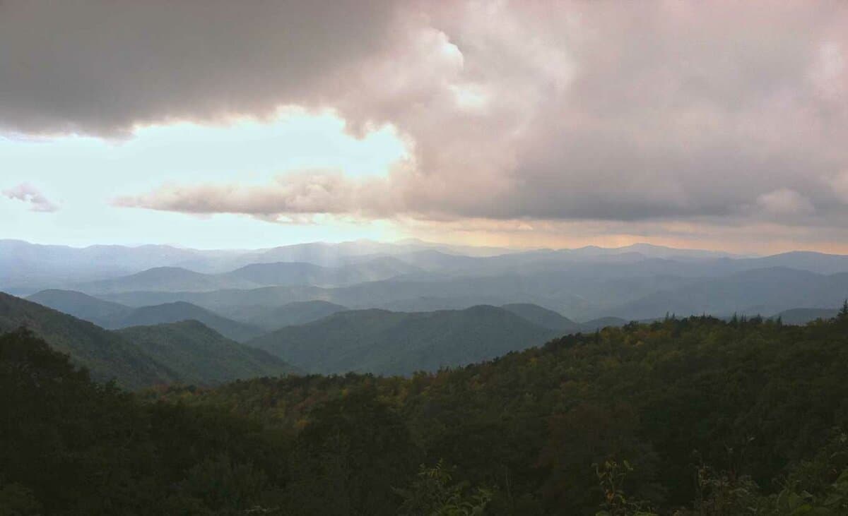 a view of the Blue Ridge Mountains