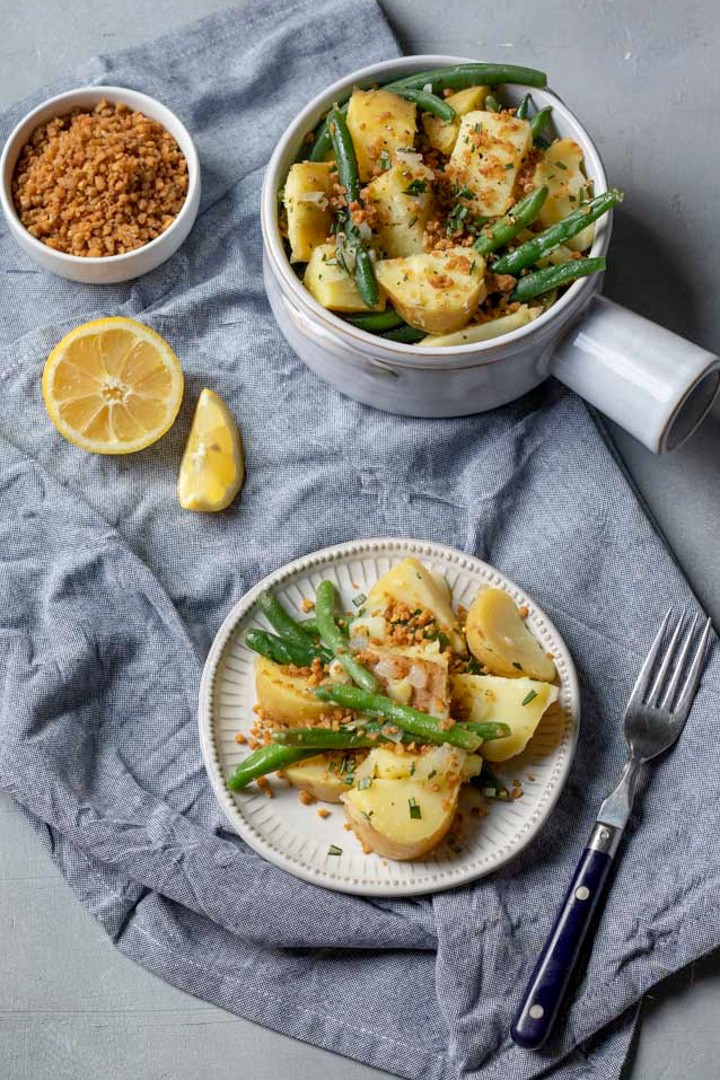 Rosemary Potato Salad with Tempeh Bacon and Haricot Verts | My Quiet ...