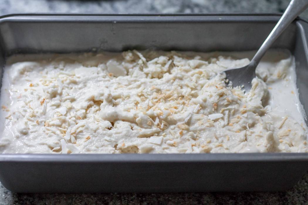 Double Coconut Ginger Ice Cream prep