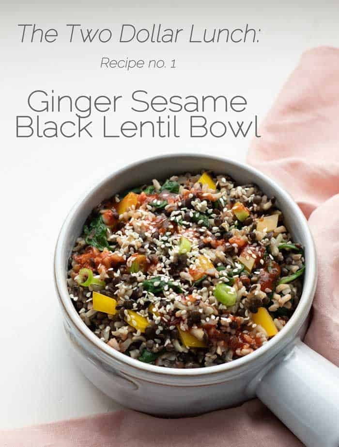 Ginger Sesame Black Lentil Bowl