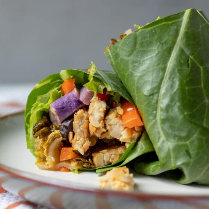 Kimchi-Marinated Tempeh Wraps | My Quiet Kitchen