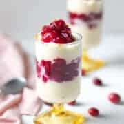 Sweet Orange Ricotta with Cranberry Compote