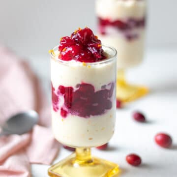 Sweet Orange Ricotta with Cranberry Compote