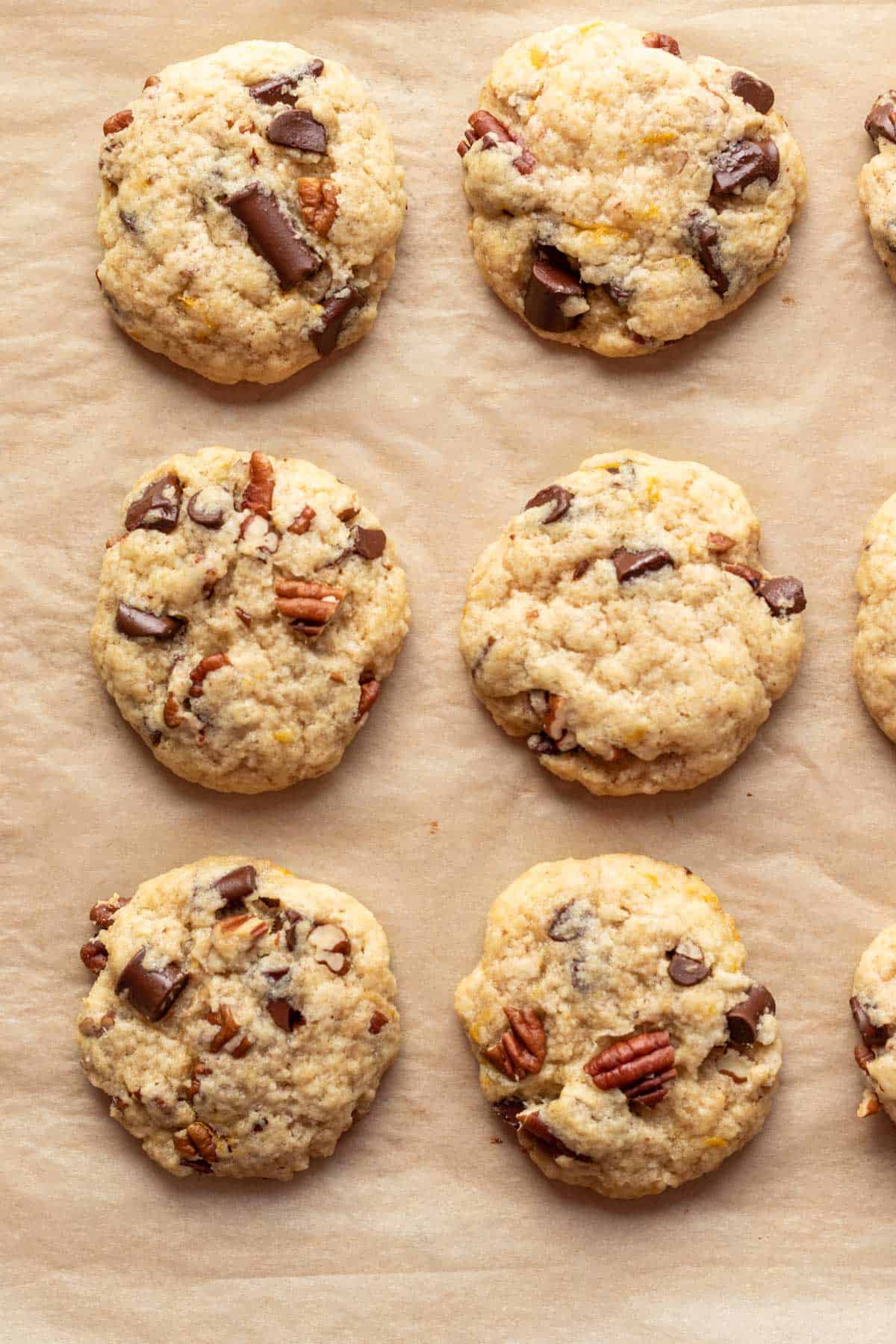 chocolate orange pecan cookies