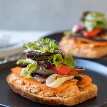 Roasted Veg Sandwiches With Smoky Walnut Sauce