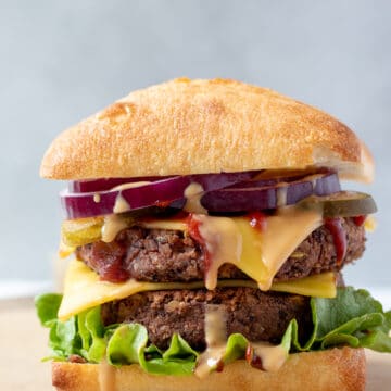 Tempeh and Black Bean Sausage Burgers