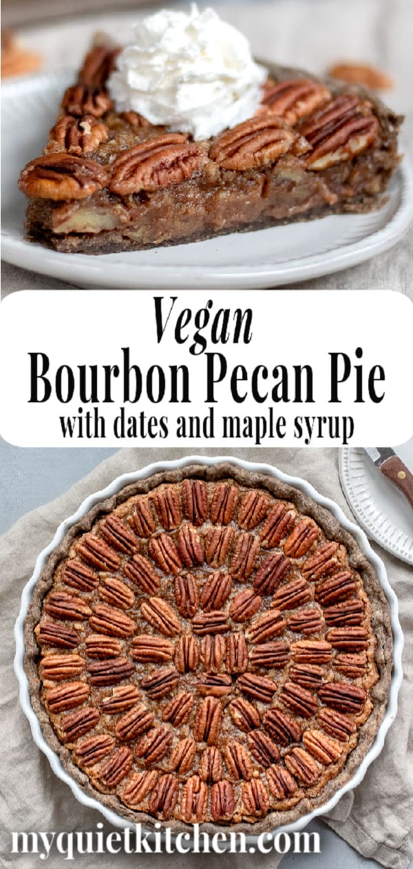 Vegan Pecan Pie pin for Pinterest