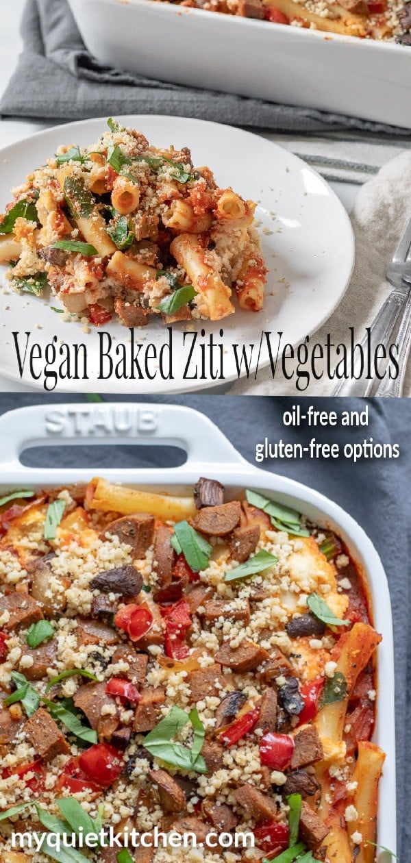 Vegan Baked Ziti With Vegetables