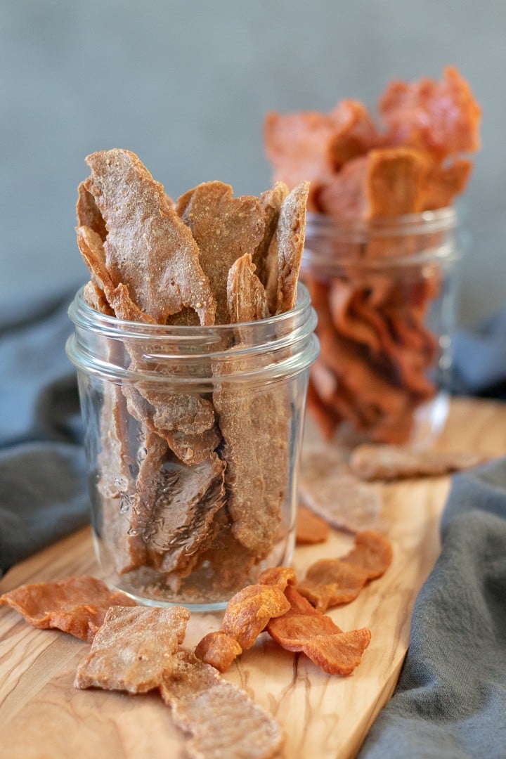 Jerky in glass jars - Thai Peanut and Buffalo flavors