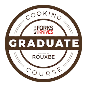 Rouxbe Cooking School Graduate badge.