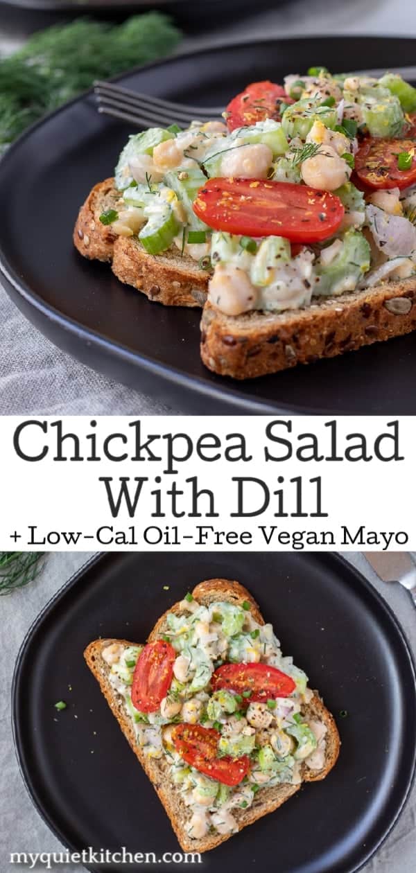 Chickpea Salad With Dill Pin for Pinterest