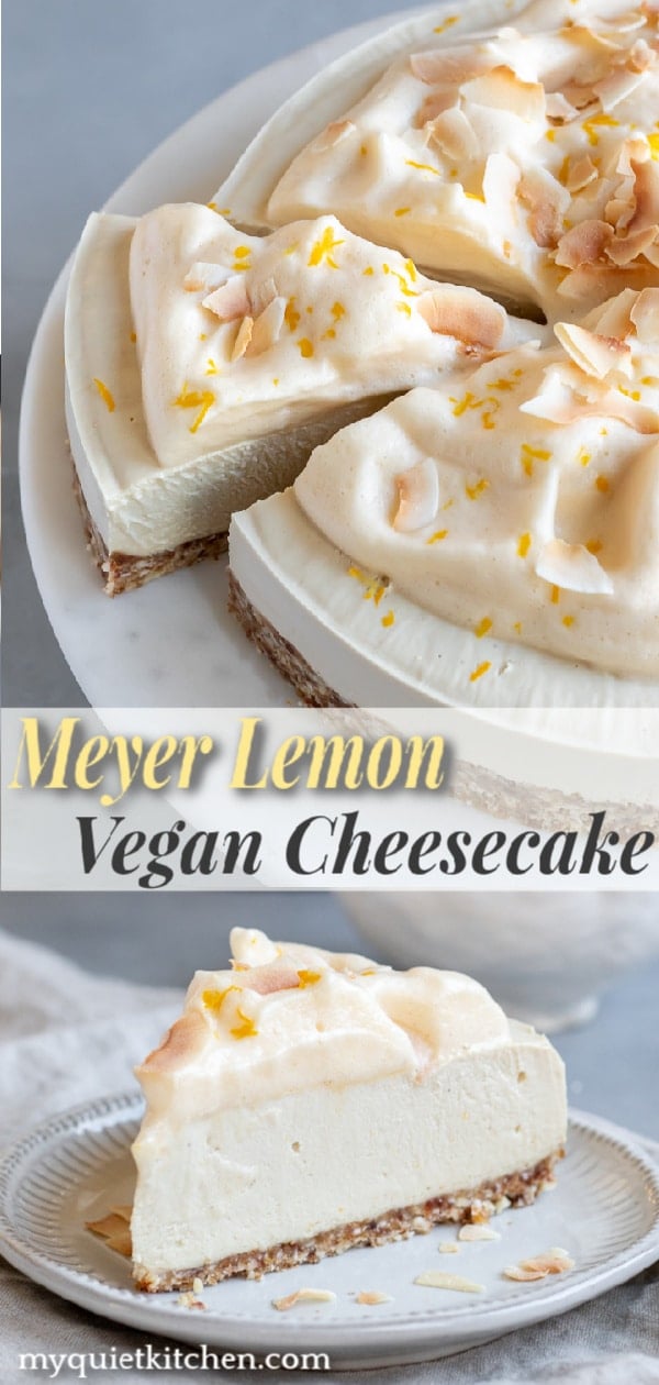 Meyer Lemon Cheesecake Pin for Pinterest