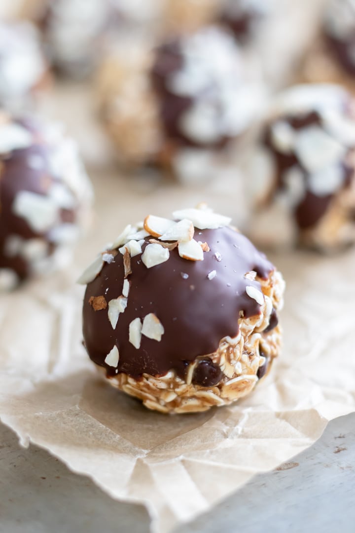 Salted Chocolate-Almond Popped Sorghum Balls - My Quiet Kitchen