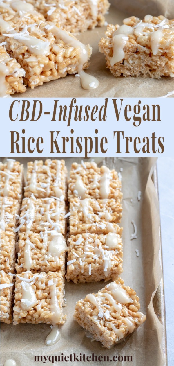 CBD Vegan Rice Krispie Treat pin for Pinterest