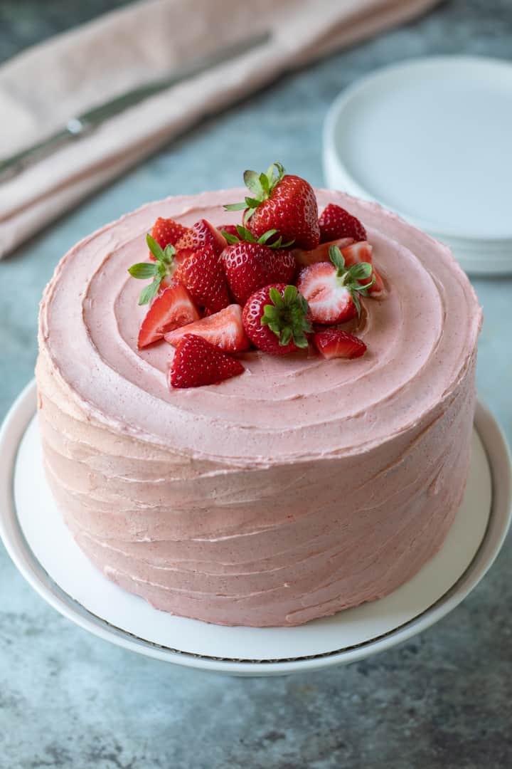 Vegan Strawberry Cake | My Quiet Kitchen