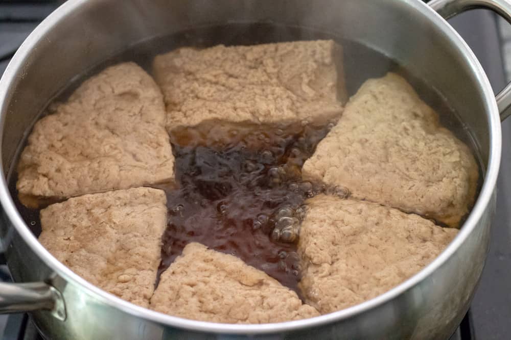 alternate cooking method, simmering in salted water.