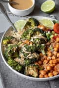 Roasted Broccoli Bowl with Sunbutter Sauce - My Quiet Kitchen
