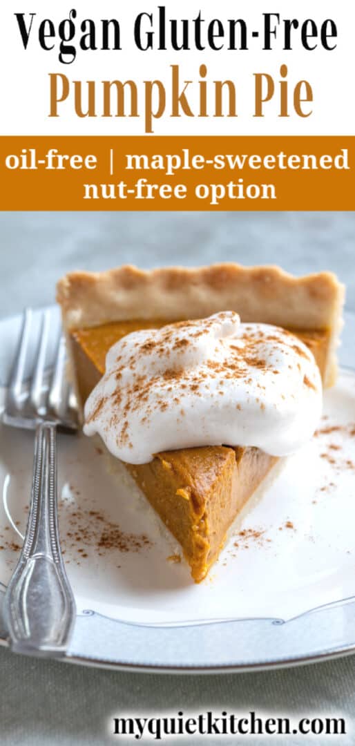 Vegan Pumpkin Pie pin for Pinterest.