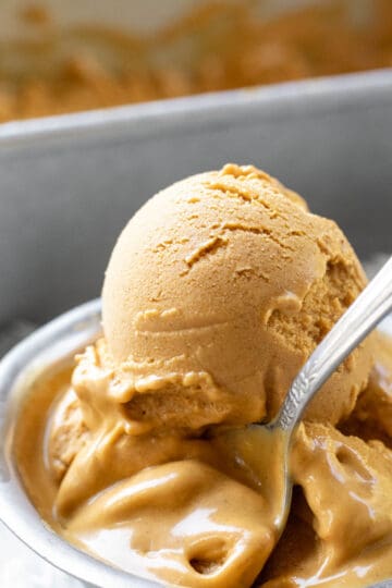 Vegan Pumpkin Ice Cream (No Coconut Milk) - My Quiet Kitchen