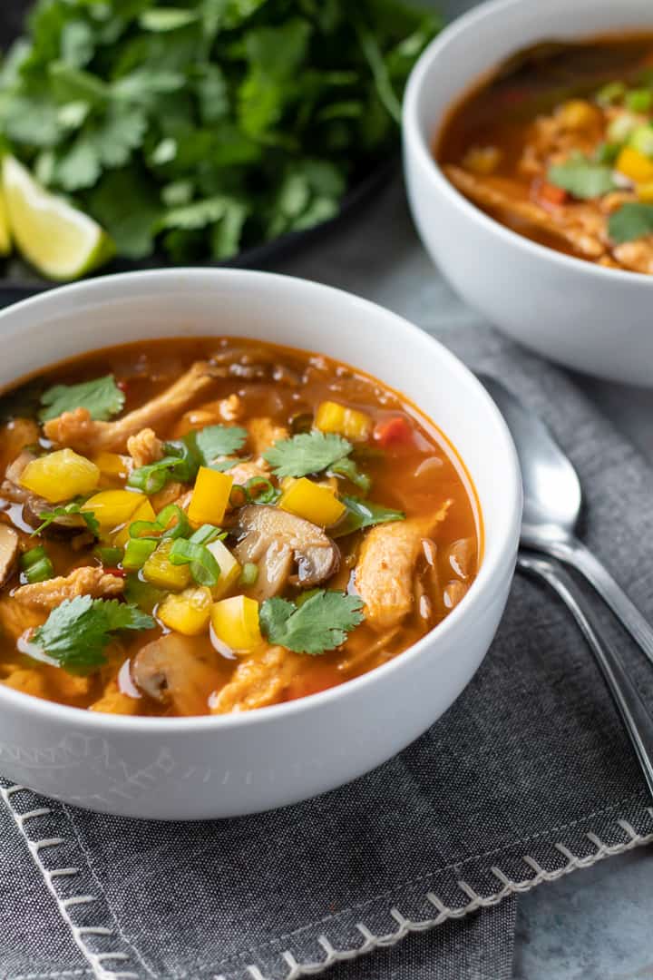 Spicy Thai Soup With Soy Curls - My Quiet Kitchen