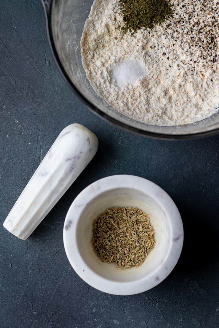 crushed fennel seed for pizza dough.