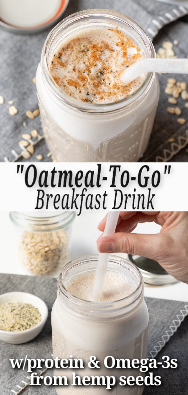 Oatmeal Smoothie pin for Pinterest