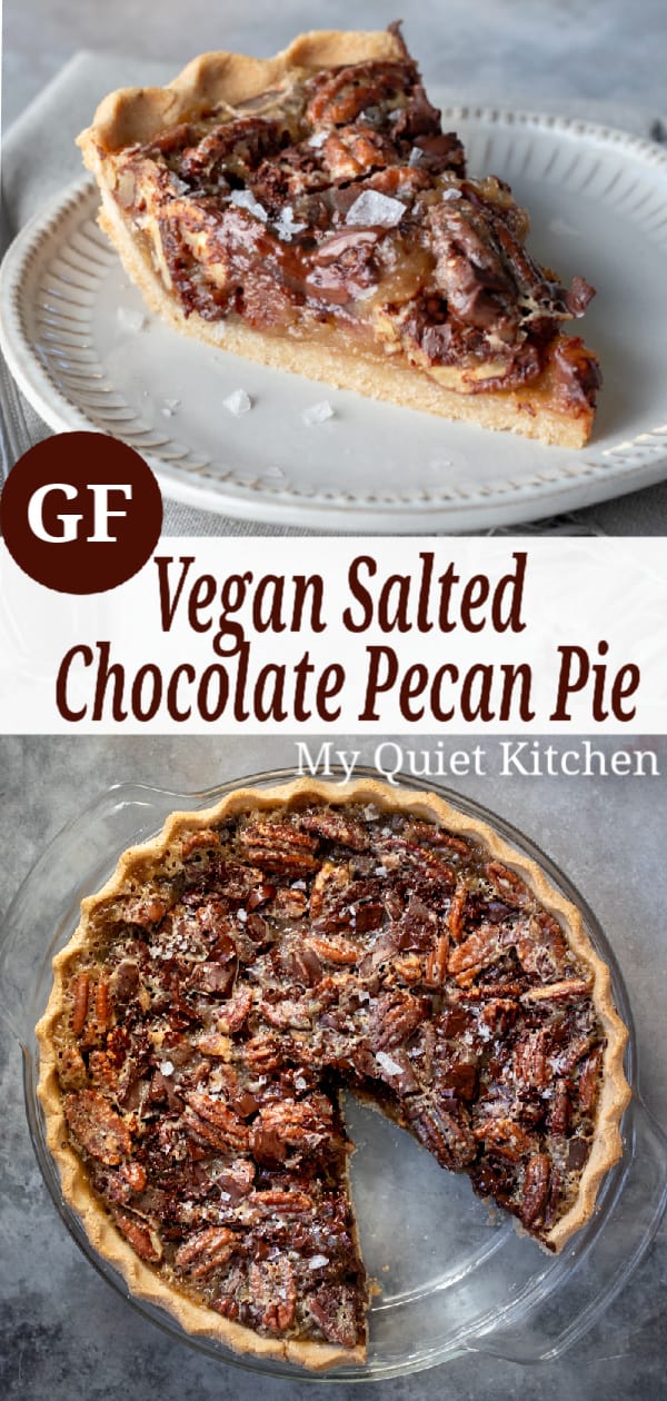 Salted Chocolate Pecan Pie pin for Pinterest