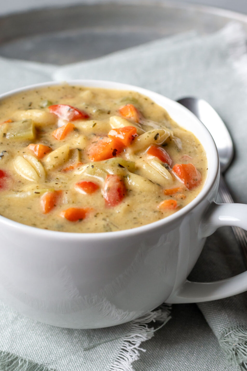 Creamy Vegetable Noodle Soup - My Quiet Kitchen