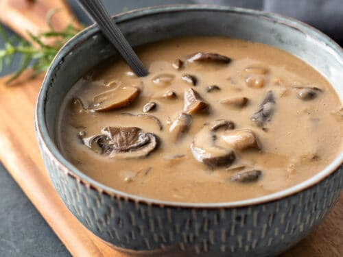 Vegan Cream of Mushroom Soup - My Quiet Kitchen