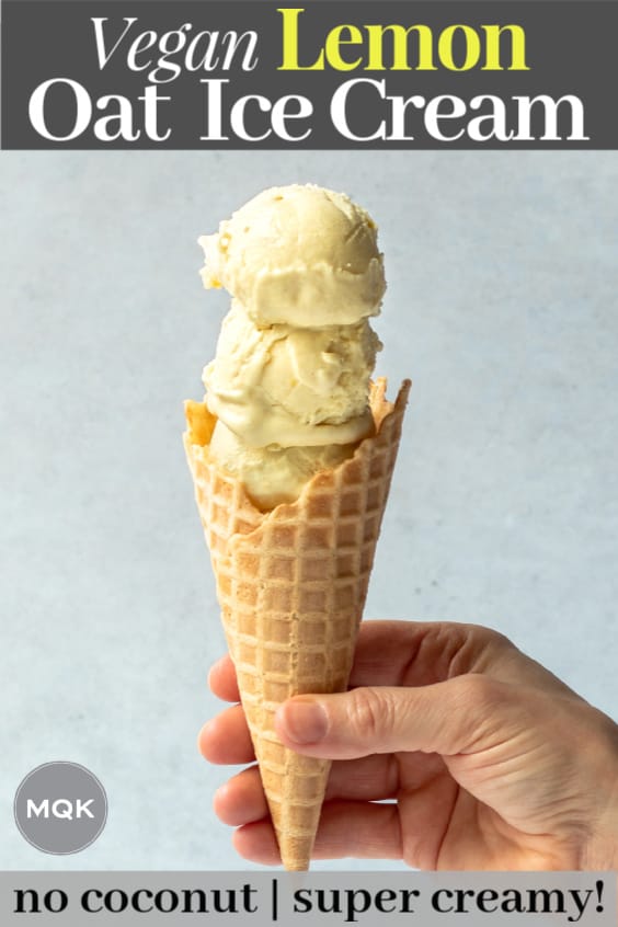 Vegan Lemon Ice Cream pin for Pinterest