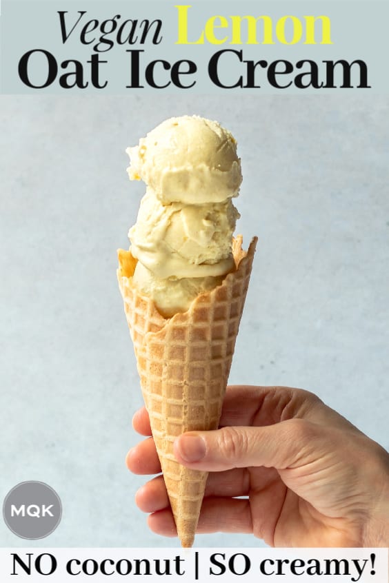 Lemon ice cream pin for saving to Pinterest