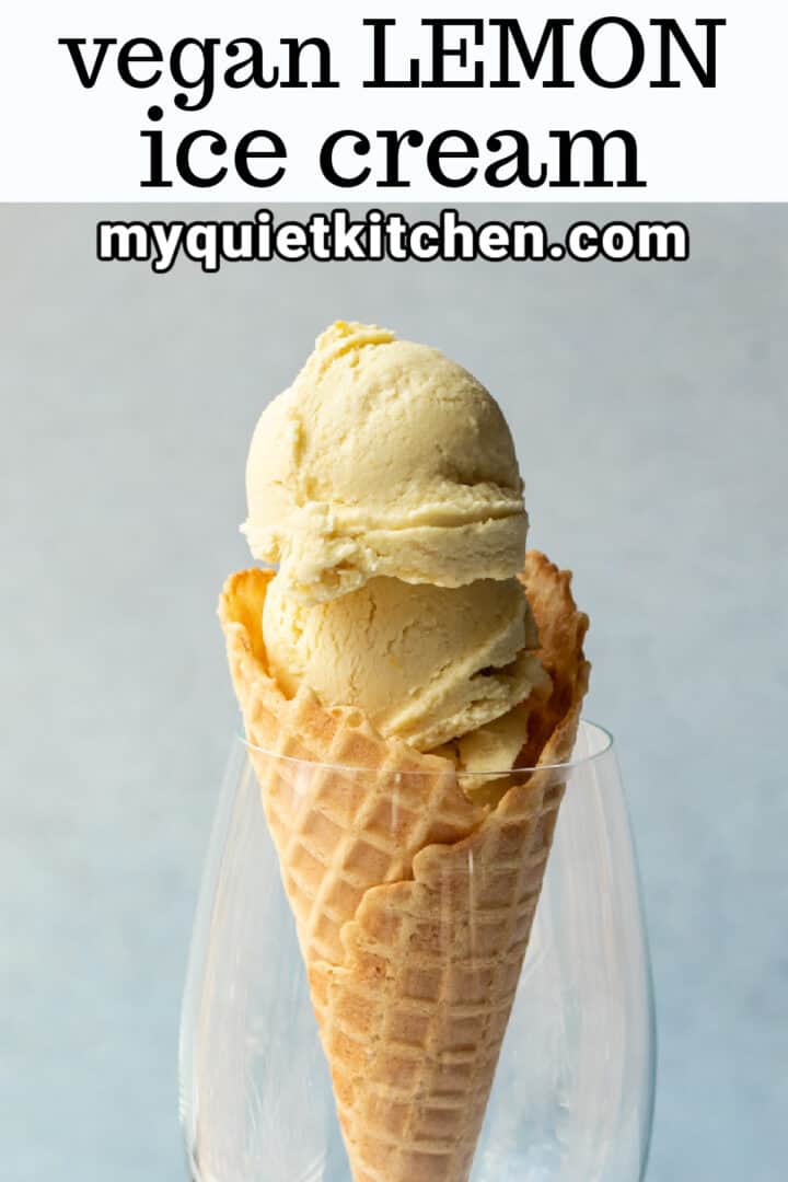 photo of lemon ice cream cone to save on Pinterest.
