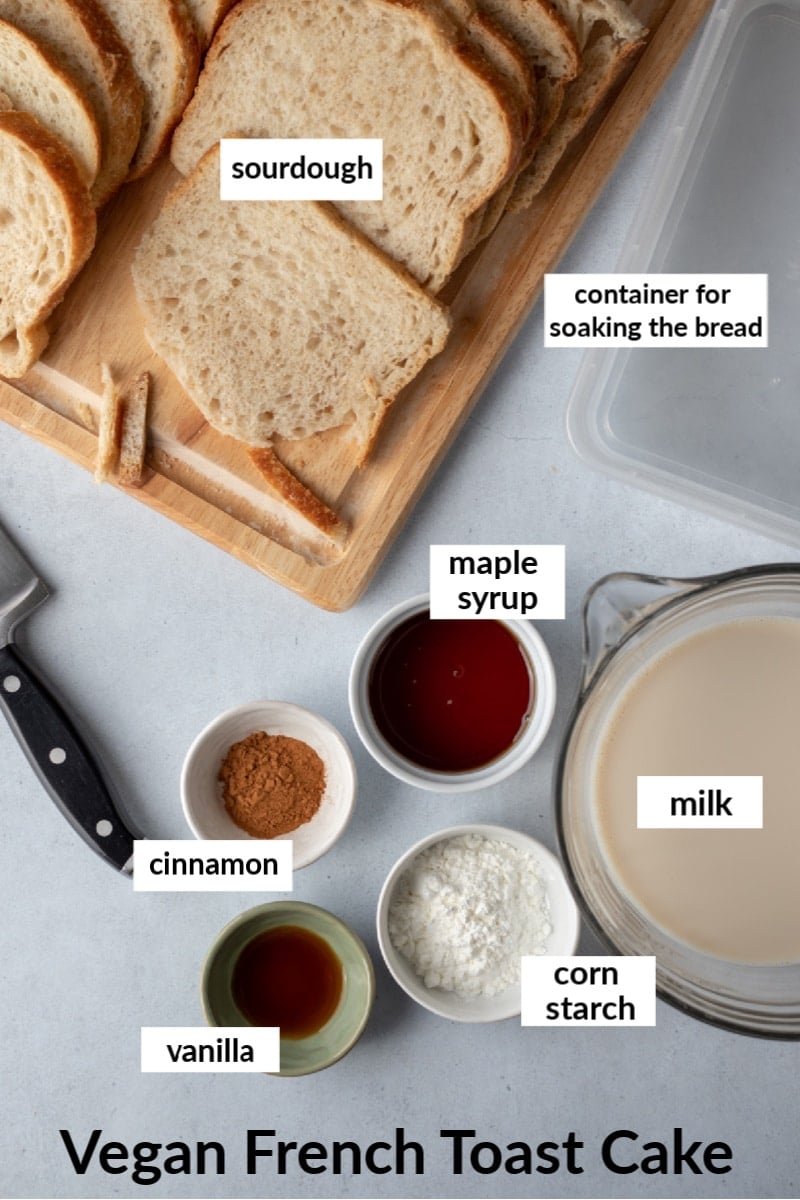 ingredients needed for the baked French toast