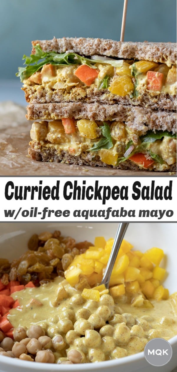 Curried Chickpea Salad pin for Pinterest