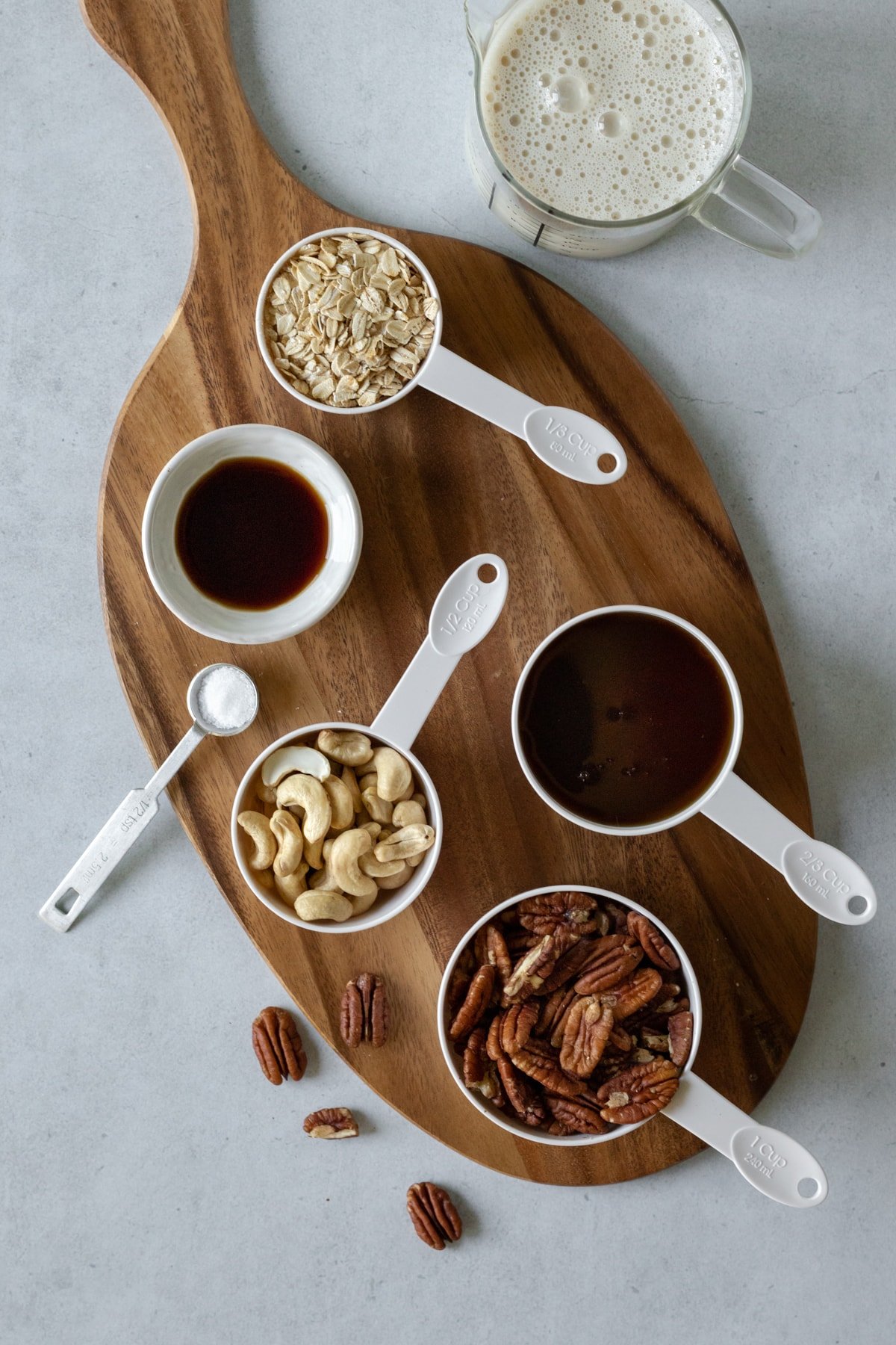 ingredients laid out on a wooden board