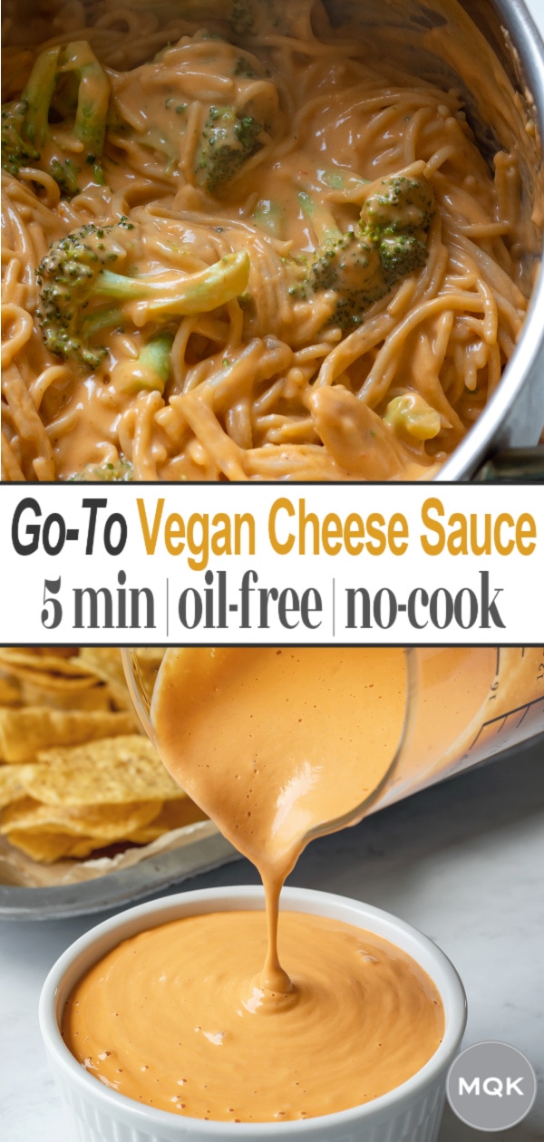 Vegan Cheese Sauce (Oil-Free; No-Cook) - My Quiet Kitchen