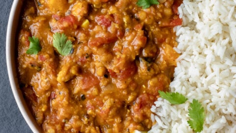 Red lentil best sale and vegetable curry