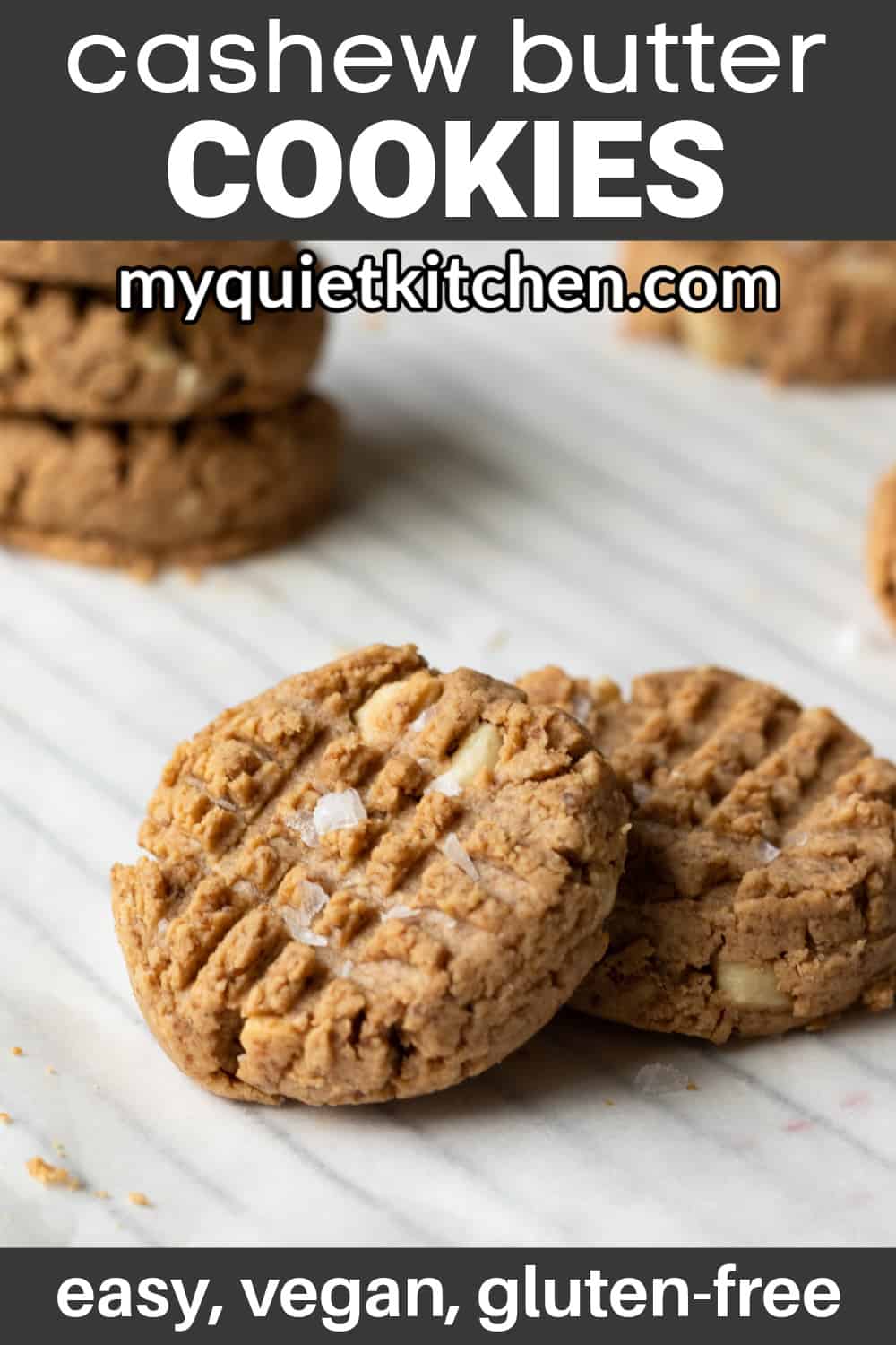 Cashew Butter Cookies (Vegan, Gluten-Free) - My Quiet Kitchen