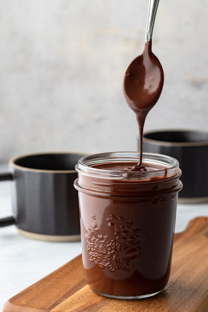 Vegan Chocolate Sauce (Oil-Free; Oat Milk) - My Quiet Kitchen