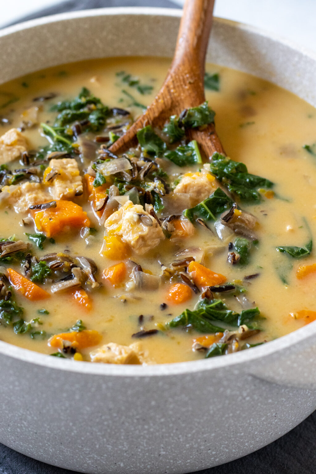 Creamy Vegan Wild Rice Soup - My Quiet Kitchen