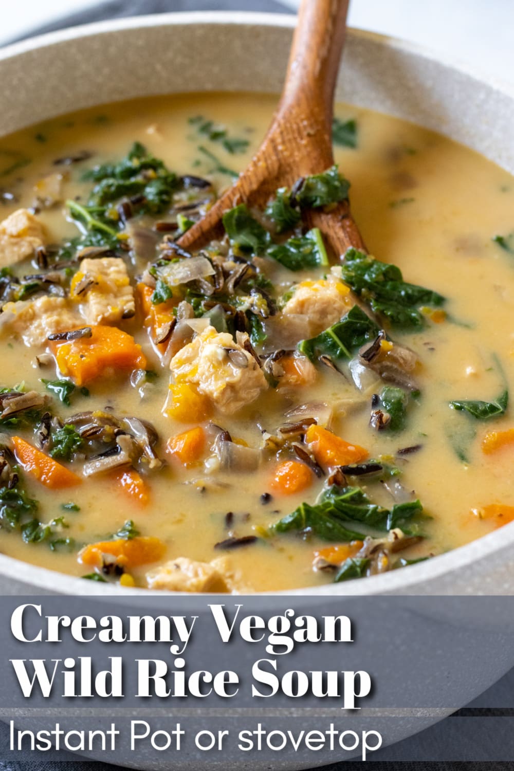 Creamy Vegan Wild Rice Soup - My Quiet Kitchen