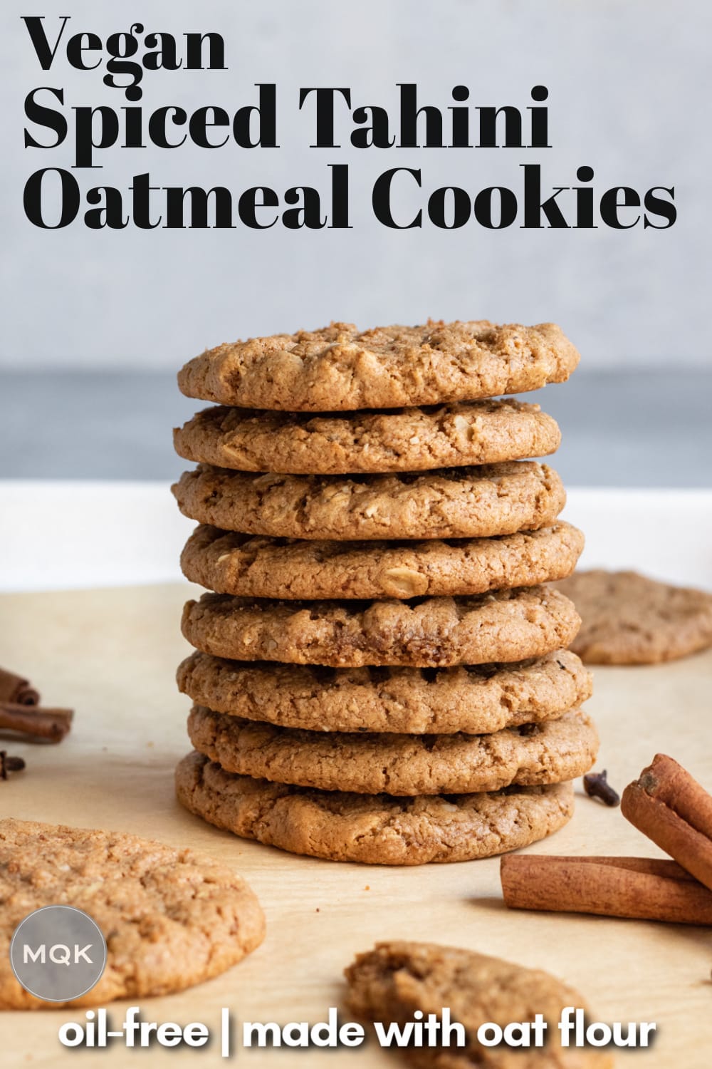 Spiced Tahini Oatmeal Cookies My Quiet Kitchen