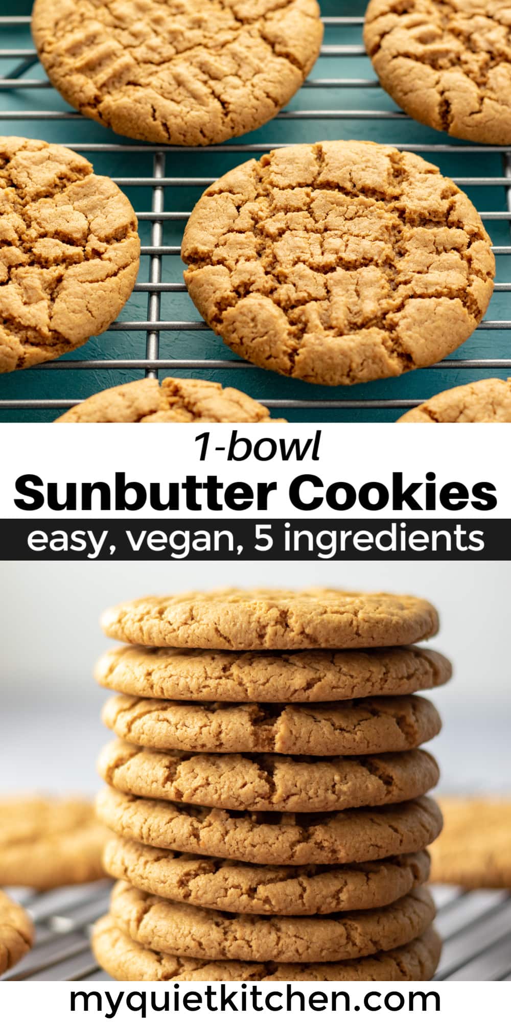 1-Bowl Sunbutter Cookies - My Quiet Kitchen