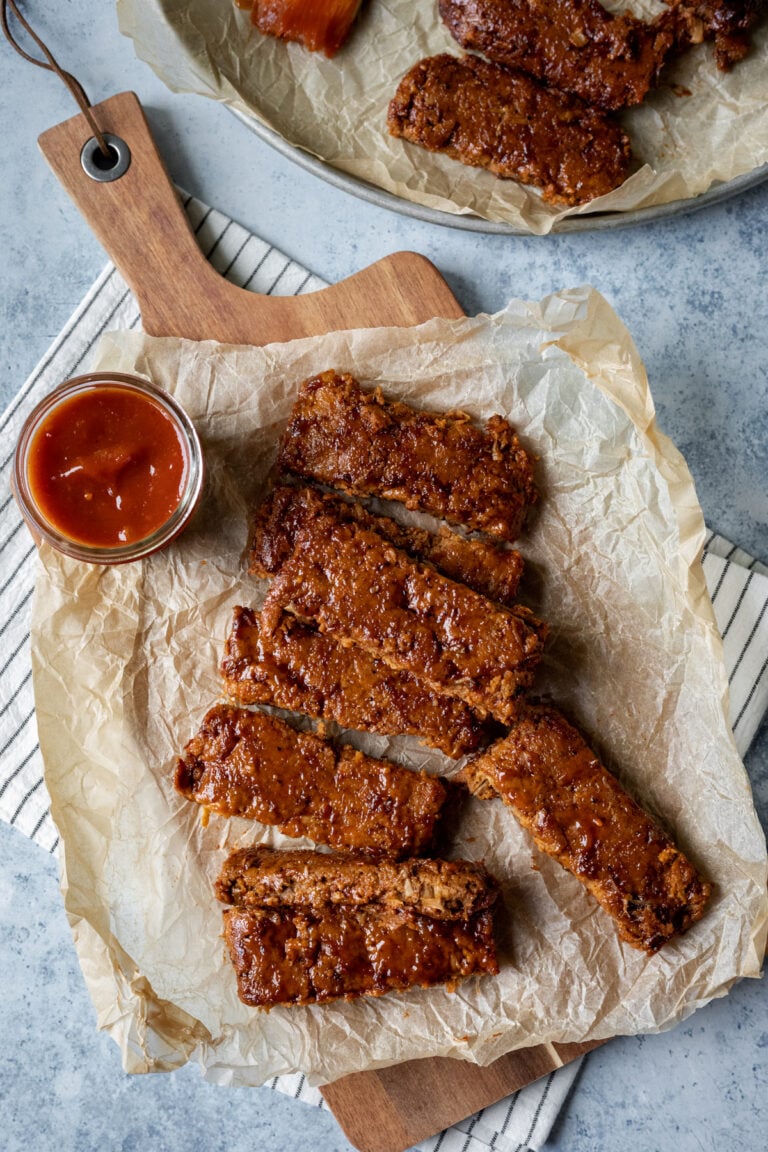 Vegan BBQ Ribs (Seitan & Jackfruit) - My Quiet Kitchen