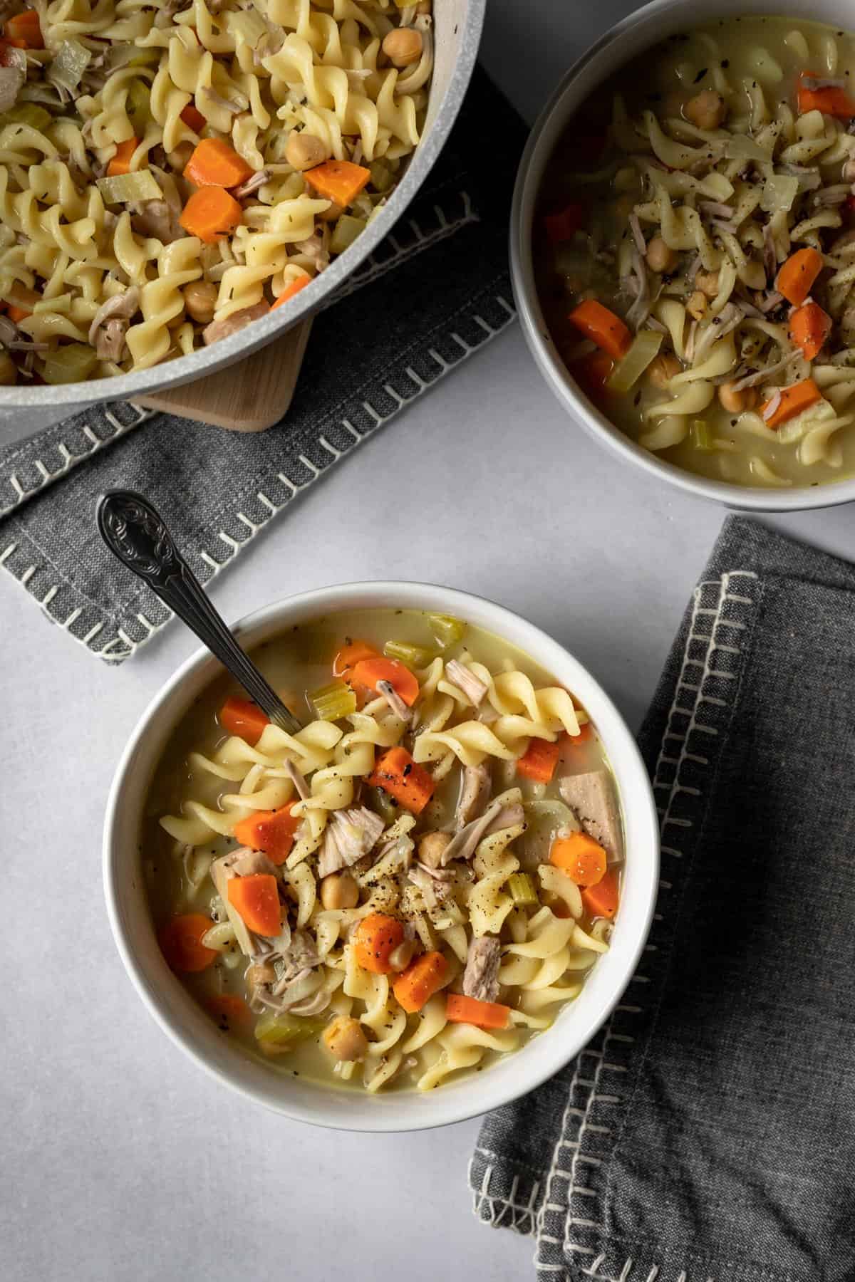 Vegan Chicken Noodle Soup - Veggies Don't Bite