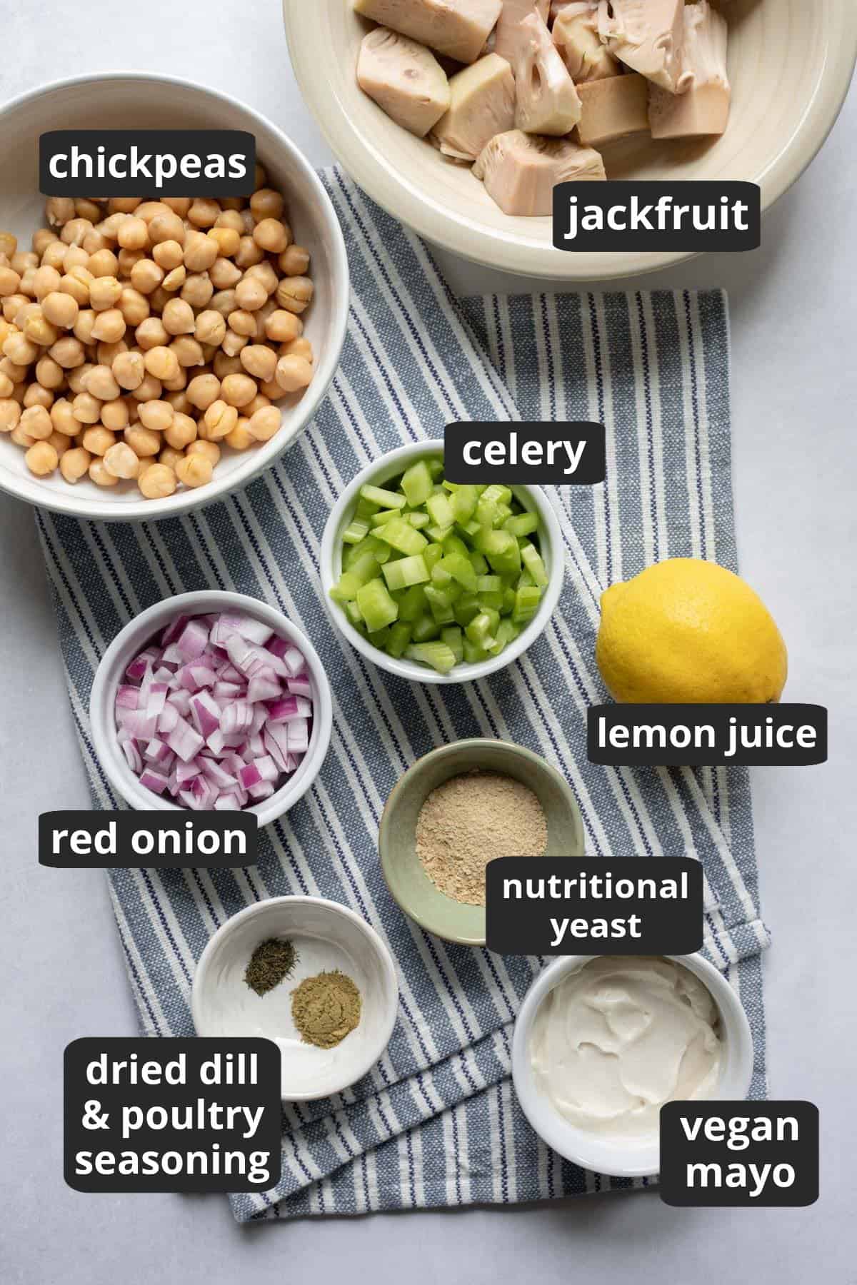 a labeled photo of the ingredients needed for the recipe.