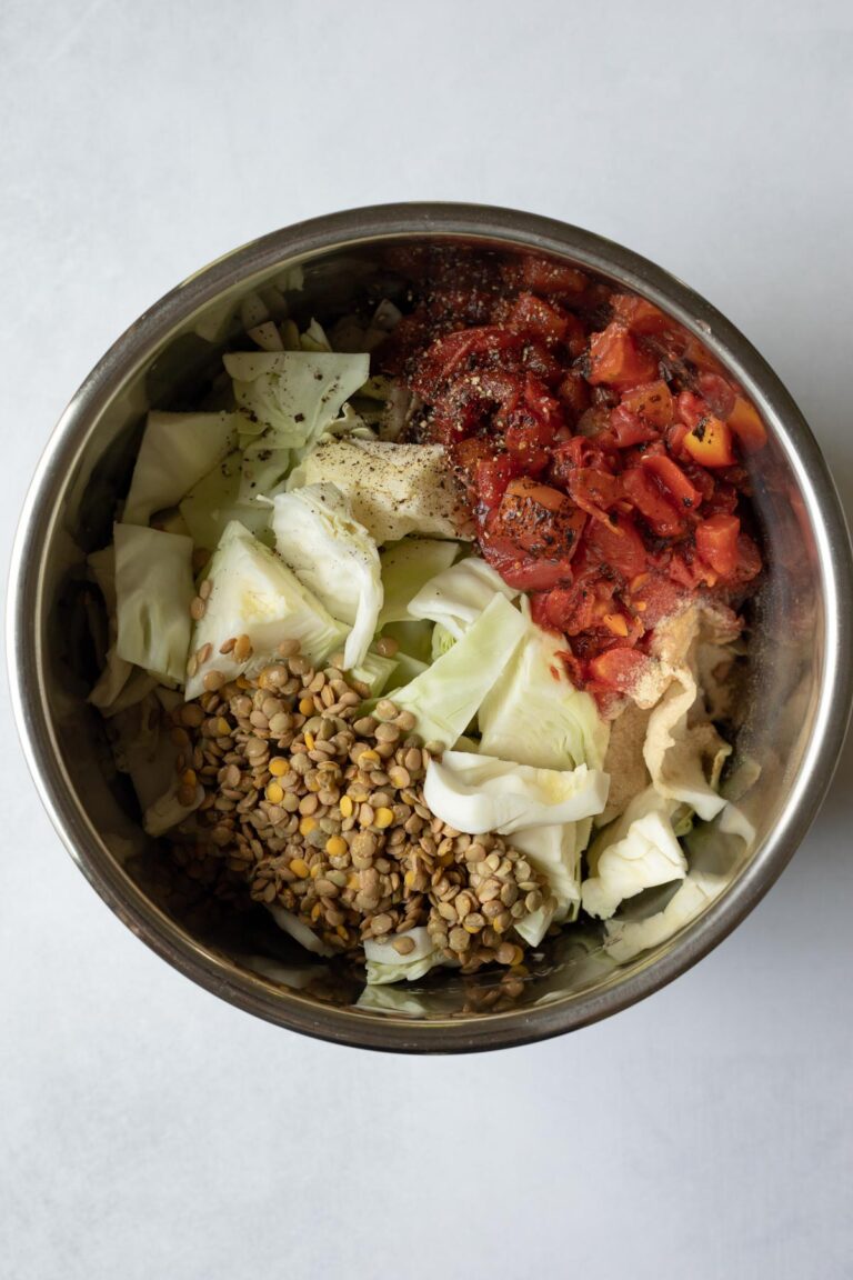 Instant Pot Lentil Cabbage Soup - My Quiet Kitchen