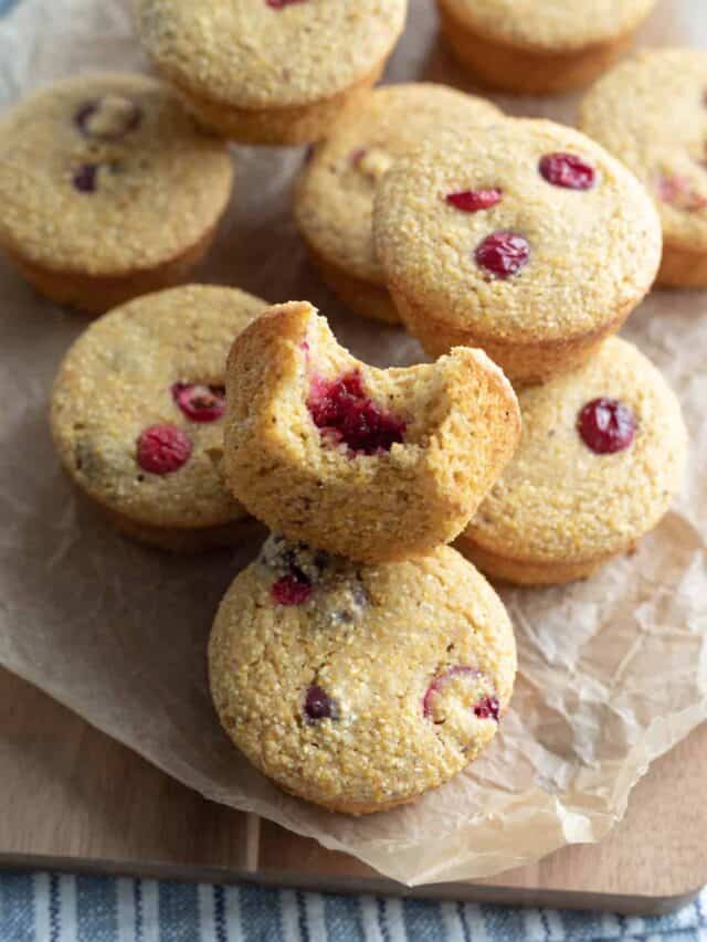 Vegan Cranberry Cornbread Muffins