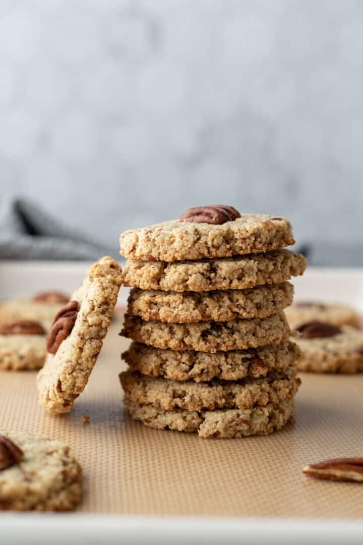 EASY Vegan Gluten-Free Pecan Sandies Cookies - My Quiet Kitchen